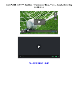 Trabzonspor Live.. Video.. Result..Recording 05.11.2016