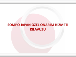 sompo japan özel onarım hizmeti kılavuzu