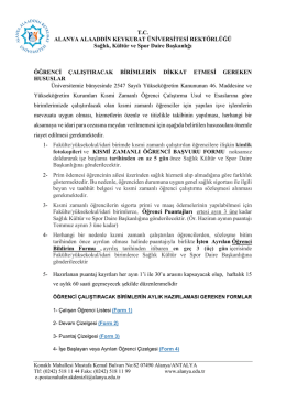 TC ALANYA ALAADDİN KEYKUBAT ÜNİVERSİTESİ REKTÖRLÜĞÜ