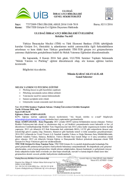 TİM TEB Girişim Evi Eğitim Duyurusu Hakkında