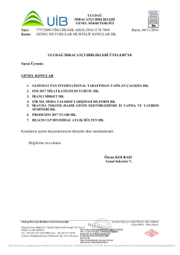 genel duyurular muhtelif konular hk.