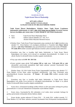 Toplu Konut İdaresi Başkanlığı TC BAŞBAKANLIK