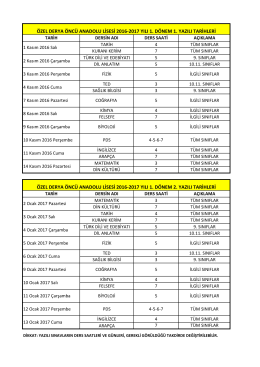 Yazılı tarihlerini PDF formatında g&ouml;r&uuml;nt&uuml;lemek i&ccedil;in