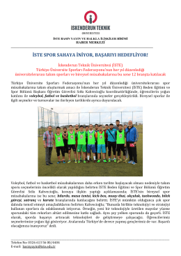 iste spor sahaya iniyor, başarıyı hedefliyor!