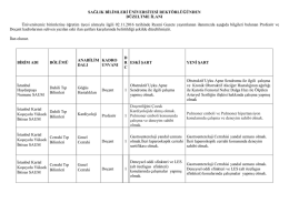 İlan Metni... - Sağlık Bilimleri Üniversitesi