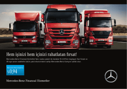 Hem işinizi hem içinizi rahatlatan fırsat! - Mercedes