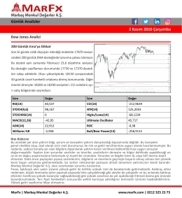 G&uuml;nl&uuml;k Analizler 2 Kasım 2016 &Ccedil;arşamba
