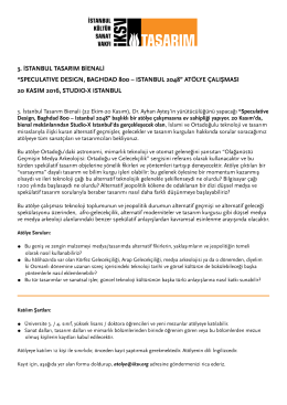 form - 3. İstanbul Tasarım Bienali