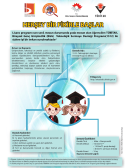 Page 1 * / T0. -- - Bilim, Sanayi ve Teknoloji Bakanlığı T U B | T A K