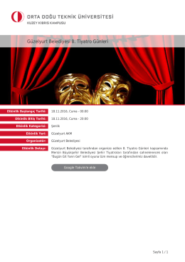 G&uuml;zelyurt Belediyesi 8. Tiyatro G&uuml;nleri