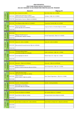 2016-2017 G&Uuml;Z VİZE programı(İ&Ouml;)