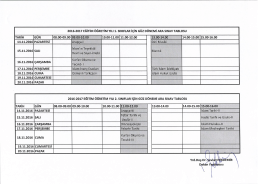 Güz Dönemi Arasınav Tarihleri İçin Tıklayınız.