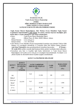 TC BAŞBAKANLIK Toplu Konut İdaresi Başkanlığı