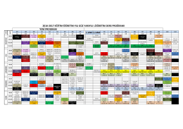 2016-2017 eğitim-öğretim yılı güz yarıyılı ı.öğretim ders proğramı