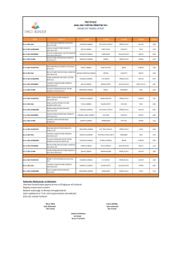 inci koleji 2016-2017 eğitim &ouml;ğretim yılı kasım ayı yemek listesi