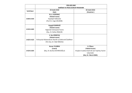 Seminer ve Proje Sunumları - Aksaray Üniversitesi Fizik Bölümü