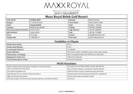 Maxx Royal Belek Golf Resort