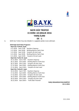Yarış İlanı Ek-1
