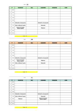 7. sınıf etkinlik programı