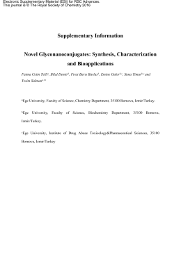 Supplementary Information Novel Glyconanoconjugates: Synthesis