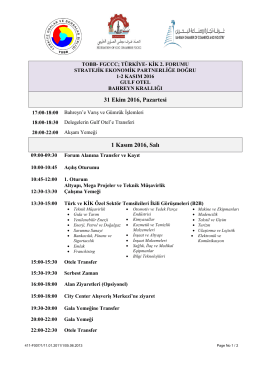 31 Ekim 2016, Pazartesi 1 Kasım 2016, Salı
