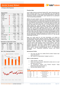 Günlük Strateji Bülteni