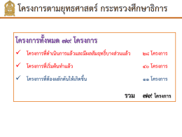โครงการทั้งหมด ๗๙ โครงการ