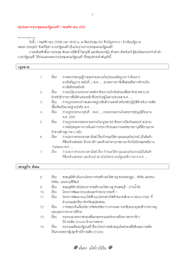 สรุปผลการประชุมคณะรัฐมนตรี