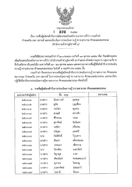 Page 1 ประกาศกรมเจ้าท่า ที่ 220 /๒๕๕๙ เรื่อง รายชื่อผู้สมัครเข้ารับการ