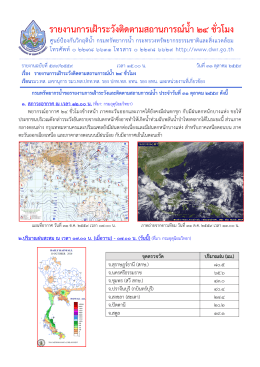 รายงานการเฝ้าระวังติดตามสถานการณ์น้ำ 24 ชั่วโมง