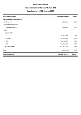 รายละเอียดเงินลงทุน รายไตรมาส