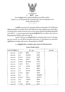 Page 1 ประกาศกรมเจ้าท่า ที่ 2217 /๒๕๕๙ เรื่อง รายชื่อผู้สมัครเข้ารับการ