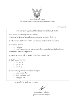 ประกาศโรงเรียนบ  านพรุเตย เรื่อง ประกาศเผยแพร