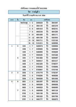 ผังห้องสอบ วิชาการบัญชี 1