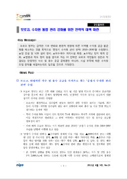 Page 1 | 중장기 수자원 관리 , A수재난 방지 체계 강 로 하 관리 전략