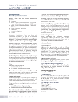 APPRENTICESHIP - Keyano College