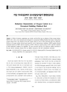 가압 기포유동층에서 산소전달입자들의 환원반응특성