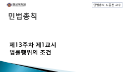 조건부법률행위의 효력