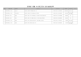2016년 10월 수시분고지서 공시송달내역