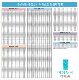 당첨자발표안내
