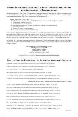 Notice Informing Individuals About Nondiscrimination and