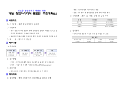 `청년 창업아이디어 공모전` 추진계획(안)