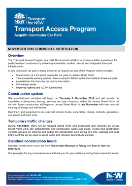 Transport Access Program Asquith Commuter Car Park Overview
