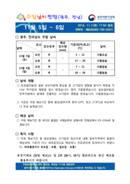 주말날씨 - 기상청