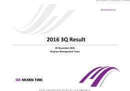 2016 3Q Result - nexen tire