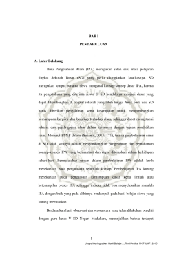 merupakan salah satu mata pelajaran tingkat Sekolah Dasar (SD)