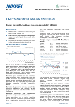 PMI Manufaktur ASEAN dariNikkei