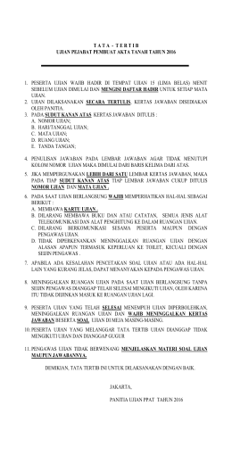 daftar lampiran 7 tata tertib ujian