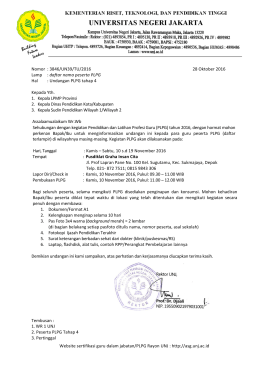Surat Undangan PLPG Tahap IV di Graha Insan Cita