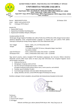Surat Undangan PLPG Tahap IV di Graha Dinar